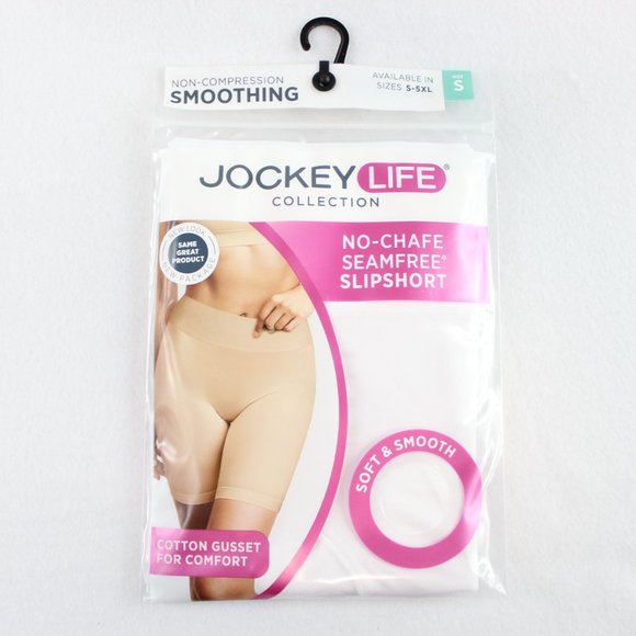 Jockey Life No-Chafe Seamfree Slipshort White - Picture 1 of 8